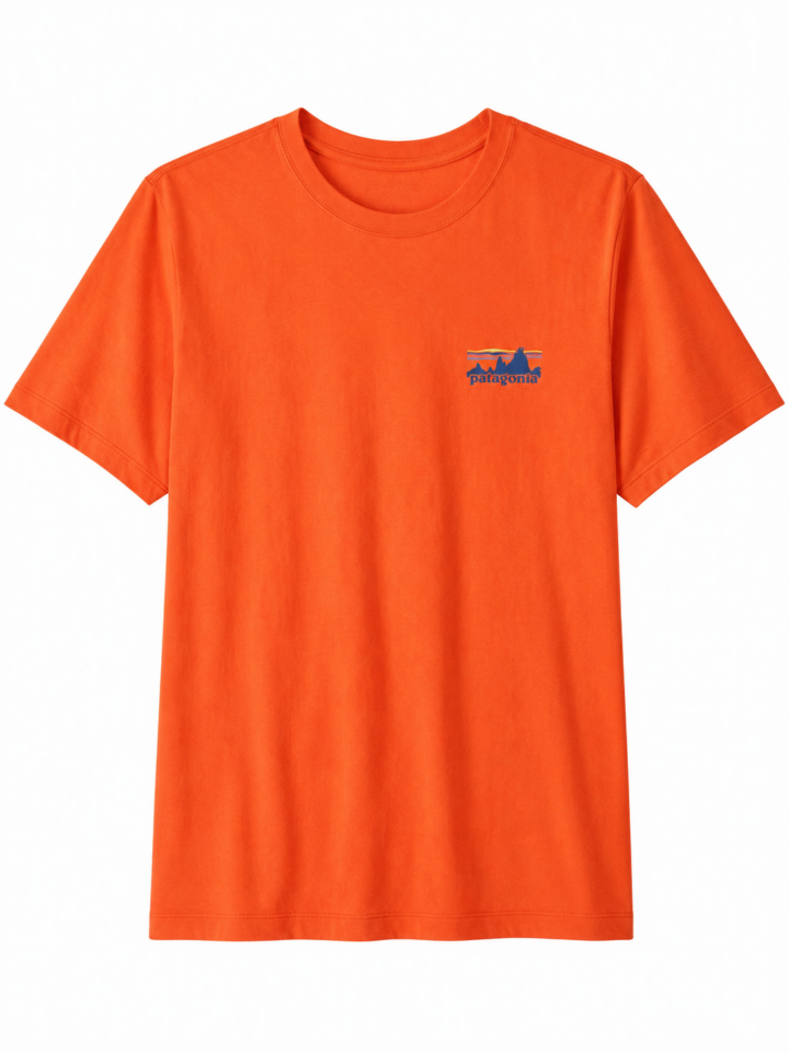 Bright Orange Crew Neck Short Sleeve T-Shirt