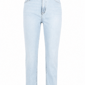Light Blue Wash High-Rise Straight-Leg Jeans