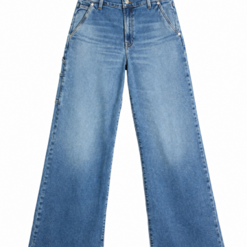 Medium Wash Blue Wide-Leg High-Rise Jeans