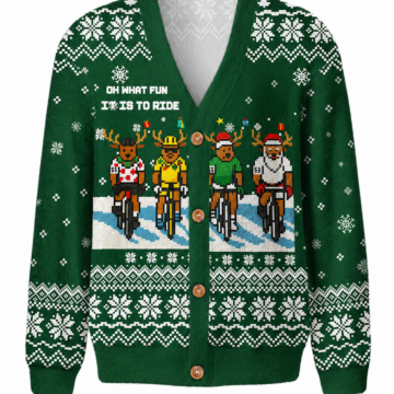 Green Reindeer Knit Cardigan