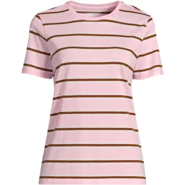 Light Pink Striped Short Sleeve T-Shirt
